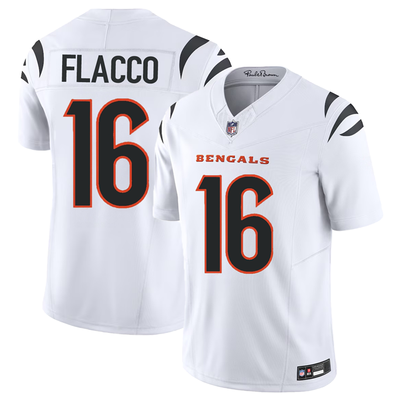 Joe Flacco Cincinnati Bengals Jersey - White football jersey product view 1
