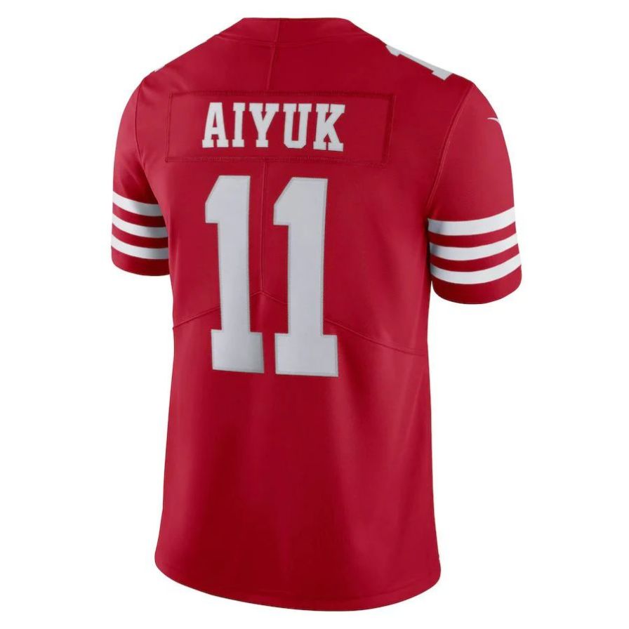 #11 Brandon Aiyuk Player SF.49ers Scarlet Vapor F.U.S.E. Limited Football Jerseys football jersey product view 1