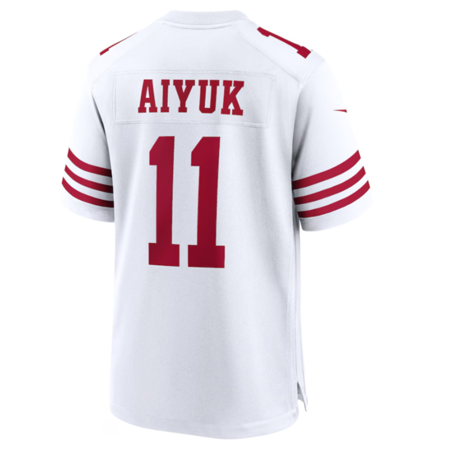 #11 Brandon Aiyuk Player SF.49ers White Game Football Jerseys football jersey product view 1