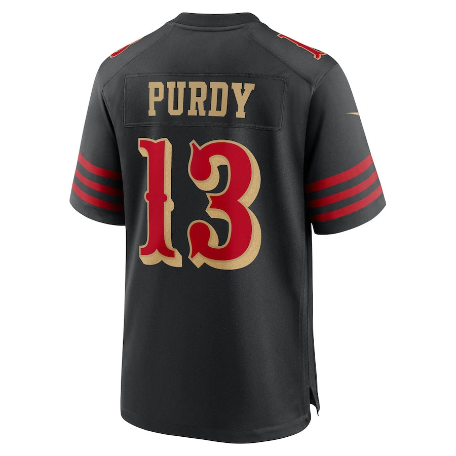 SF.49ers #13 Brock Purdy Player Rivalries Collection Black Game Football Jerseys football jersey product view 1