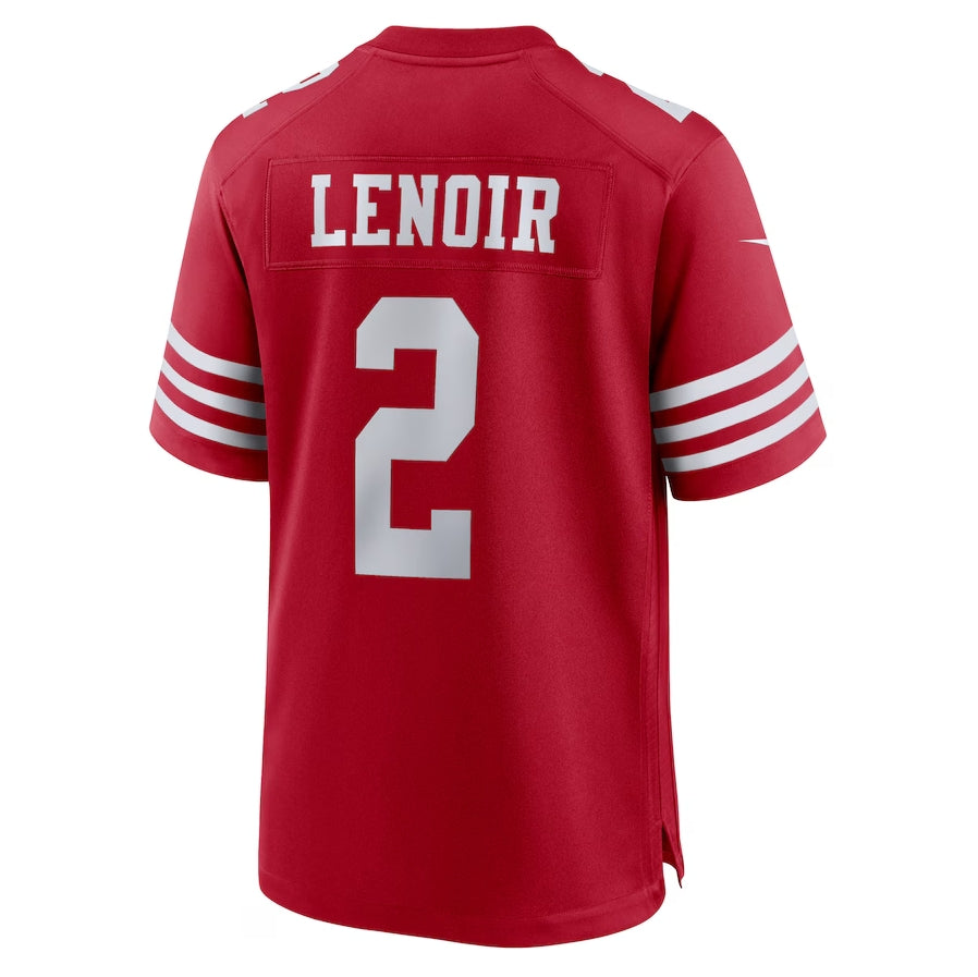 SF.49ers #2 Deommodore Lenoir Player Scarlet Game Stitched American Football Jerseys football jersey product view 1