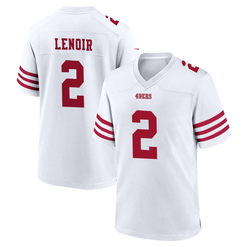 SF.49ers #2 Deommodore Lenoir Player White Home Game Football Jerseys football jersey product view 1