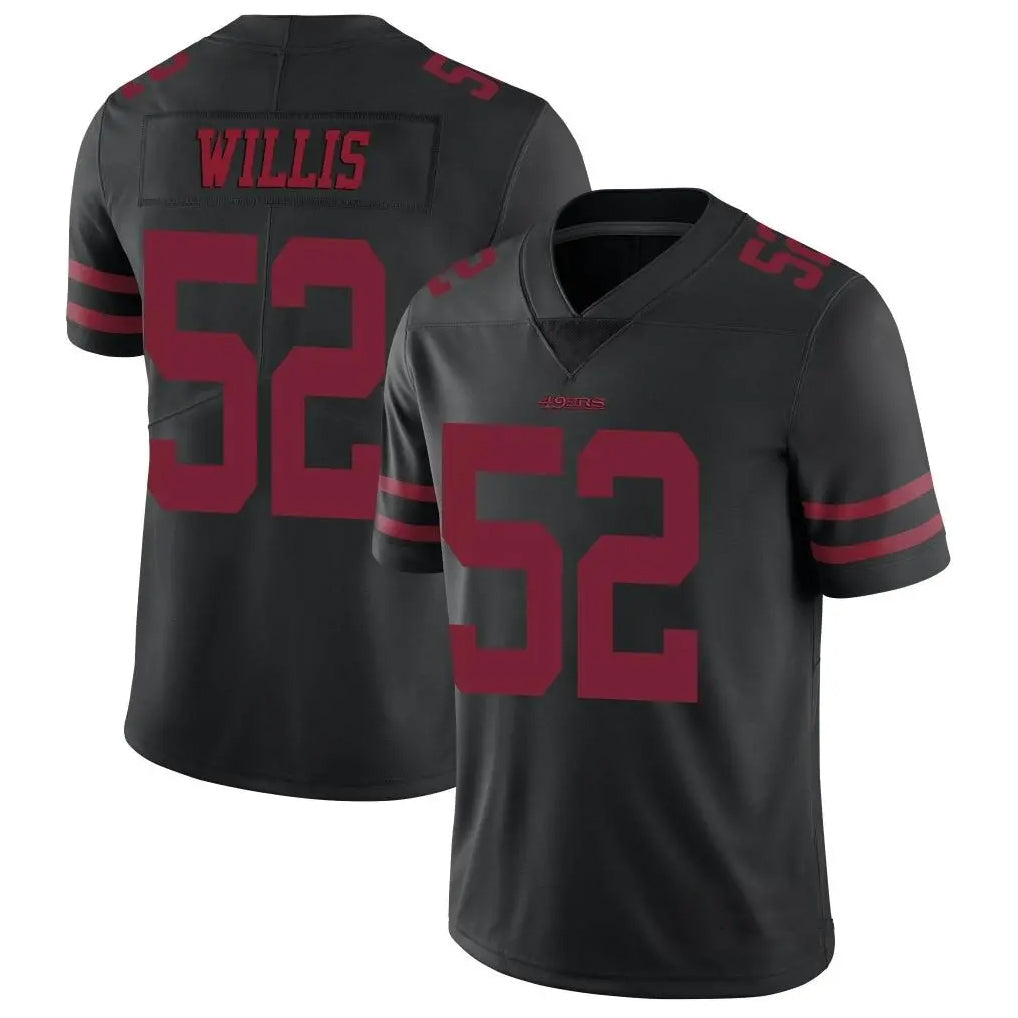 SF.49ers #52 Patrick Willis Player Black Vapor Untouchable Limited Throwback Football Jerseys football jersey product view 1