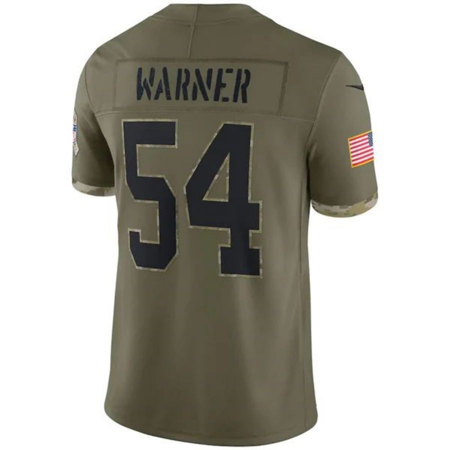 #54 Fred Warner Player SF.49ers Olive Salute To Service Limited Football Jerseys football jersey product view 1