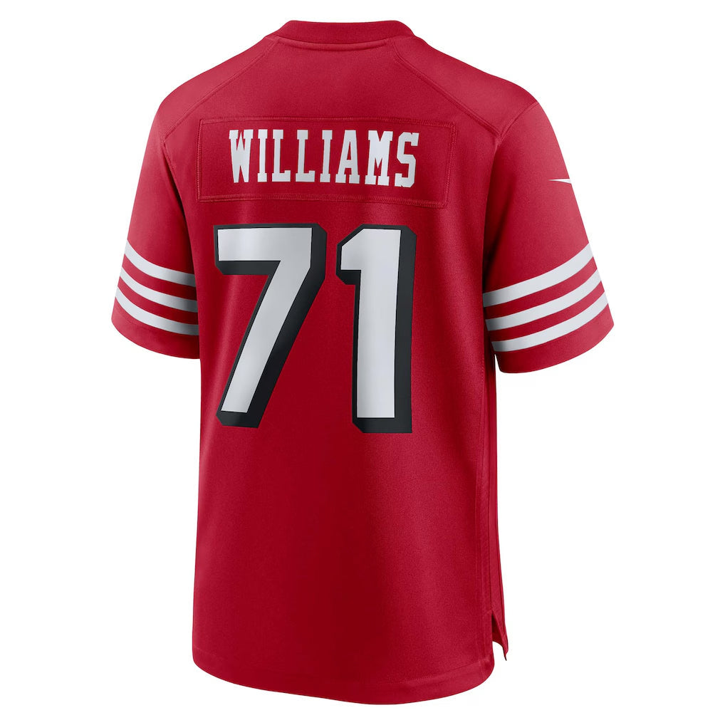 SF.49ers #71 Trent Williams Player Scarlet Alternate Game Football Jerseys football jersey product view 1