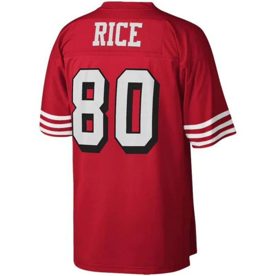 SF.49ers #80 Jerry Rice Player Scarlet 1994 Legacy Replica Football Jerseys football jersey product view 1