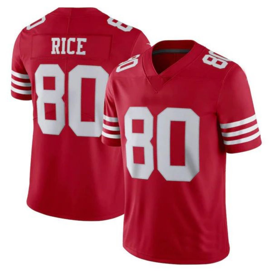 #80 Jerry Rice Player SF.49ers Scarlet Vapor F.U.S.E. Limited Football Jerseys football jersey product view 1