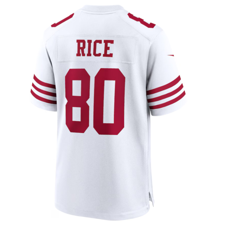 #80 Jerry Rice Player SF.49ers White Game Football Jerseys football jersey product view 1