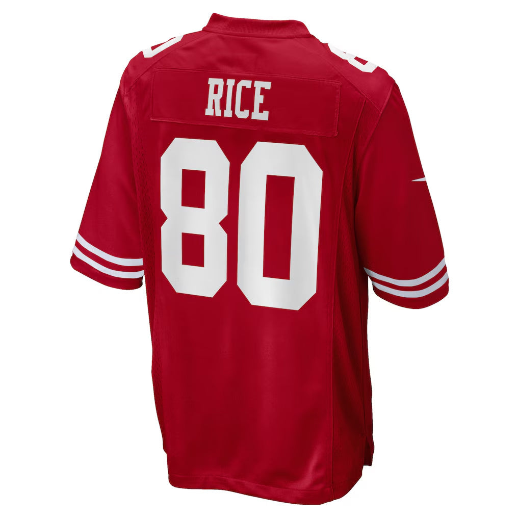 SF.49ers #80 Jerry Rice Player Scarlet Game Football Jerseys football jersey product view 1