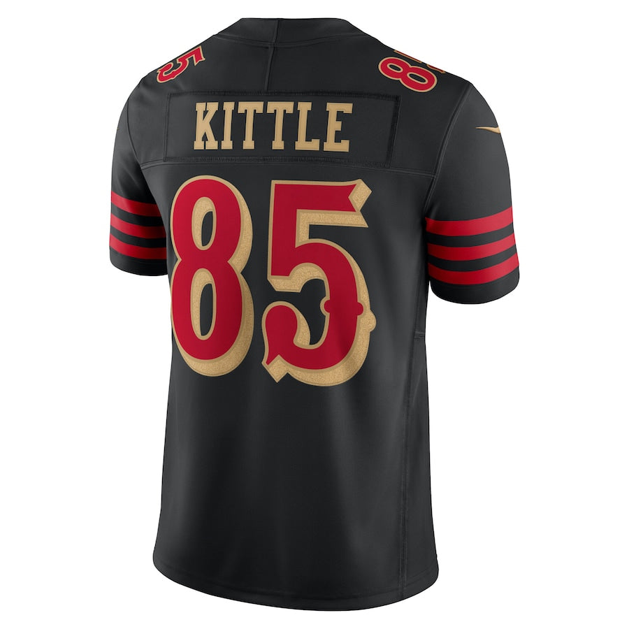 SF.49ers #85 George Kittle Player Rivalries Collection Vapor Limited Black Football Jerseys football jersey product view 1
