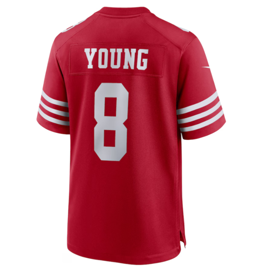 #8 Steve Young Player SF.49ers Scarlet Game Football Jerseys football jersey product view 1
