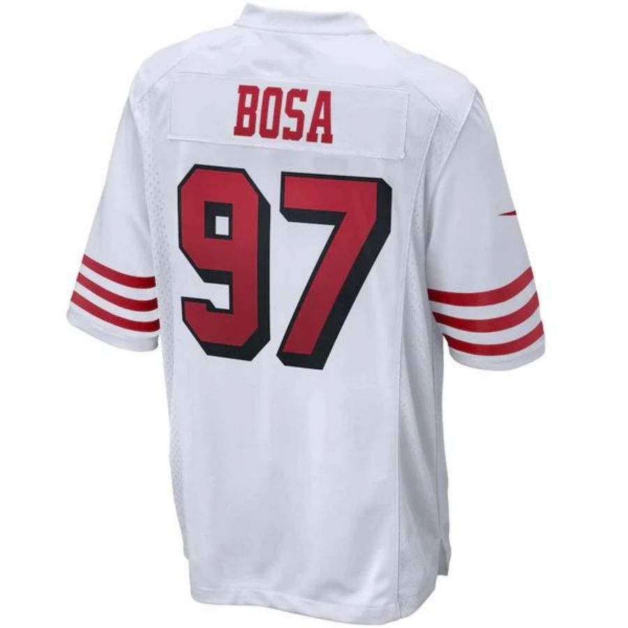 #97 Nick Bosa Player SF.49ers White Alternate Game Football Jerseys football jersey product view 1