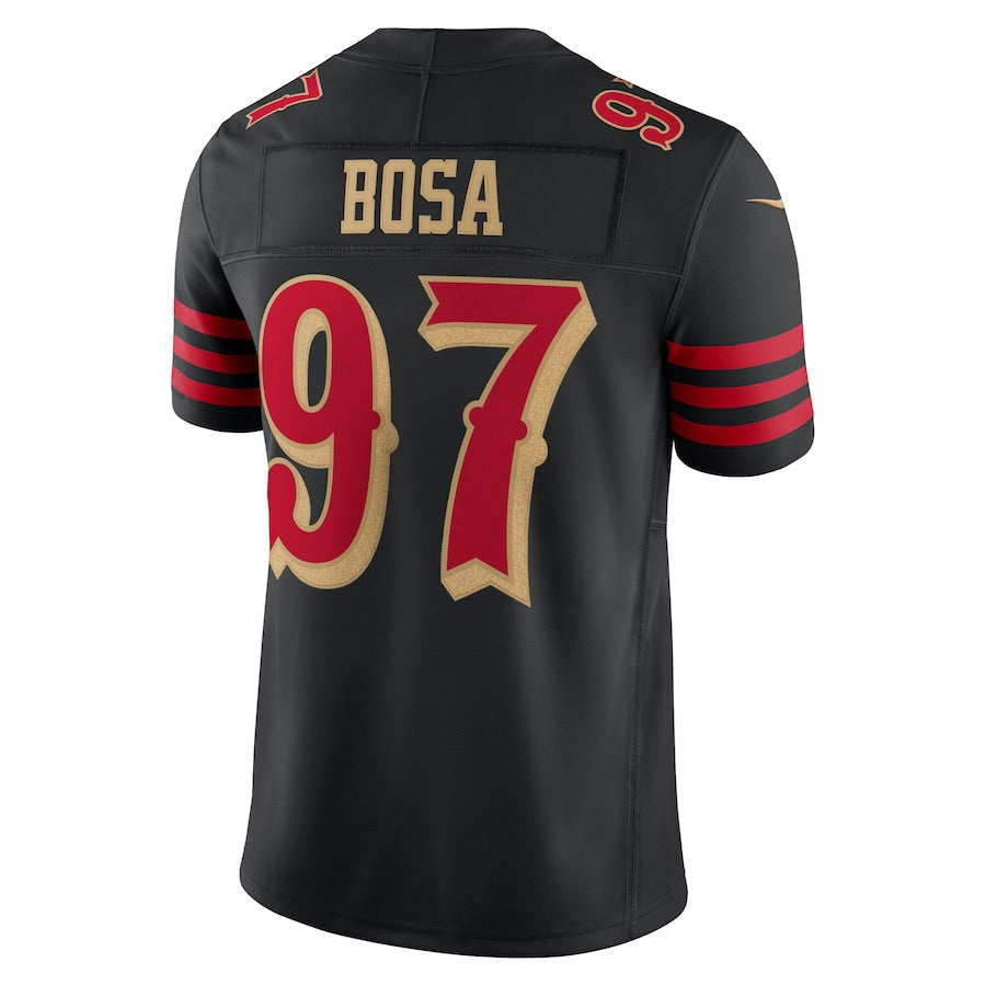 SF.49ers #97 Nick Bosa Player Rivalries Collection Vapor Limited Black Football Jerseys football jersey product view 1