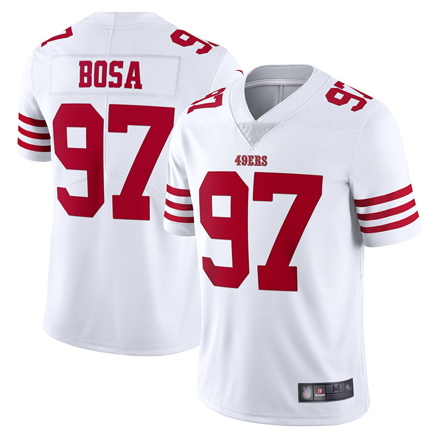 SF.49ers #97 Nick Bosa Player White Vapor Limited Football Jerseys football jersey product view 1