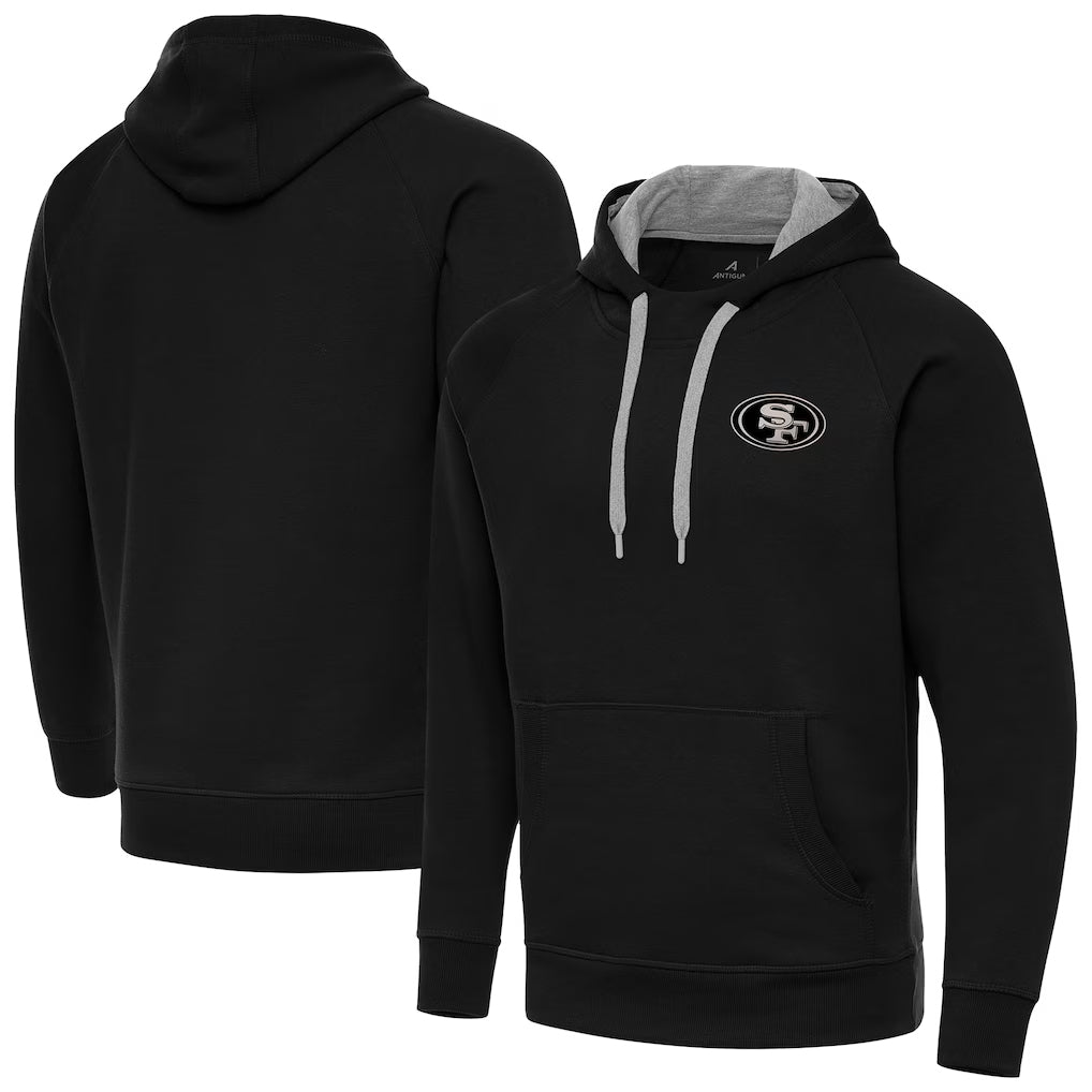 SF.49ers Black Brushed Carbon Victory Pullover Hoodie Player Football Jerseys football jersey product view 1