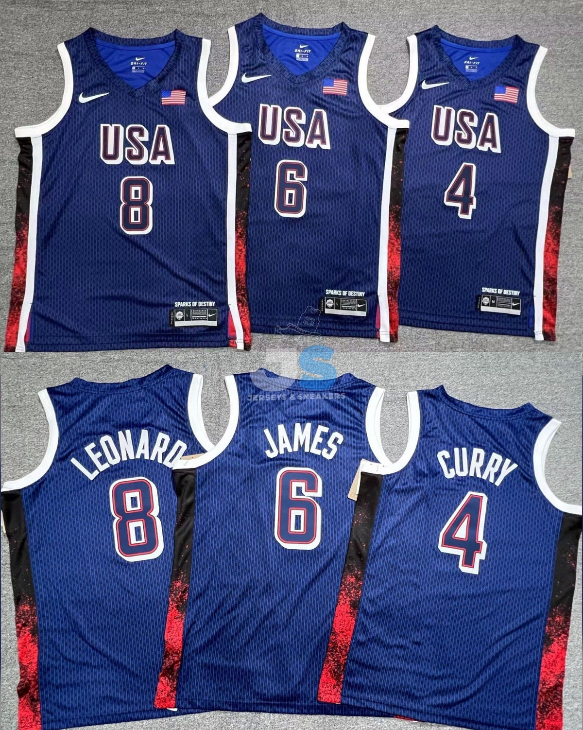 Kawhi Leonard Team USA 2024 Olympics Jersey sports jersey product view 2