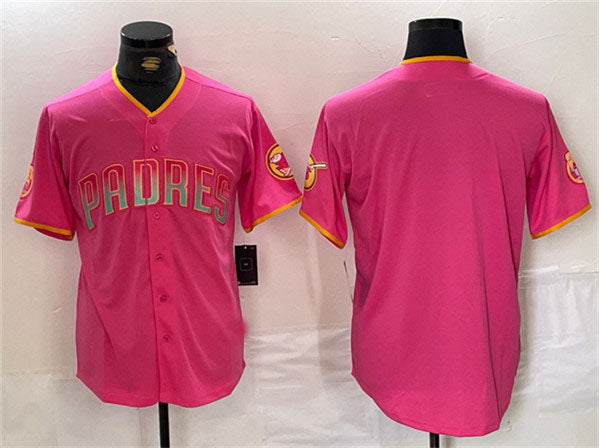 San Diego Padres Blank Pink Cool Base Stitched Baseball Jersey baseball jersey product view 1