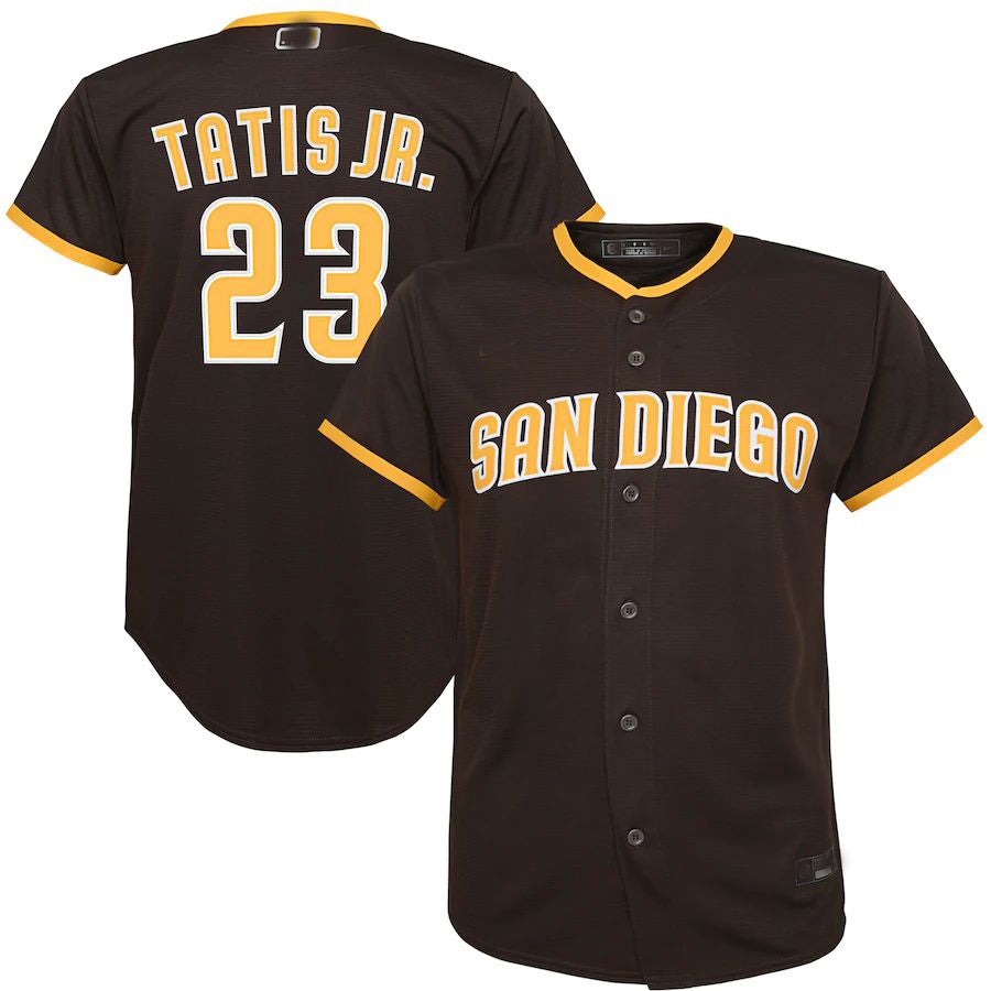 San Diego Padres #23 Fernando Tatis Jr. Brown Road Replica Player Jersey Baseball Jerseys baseball jersey product view 1