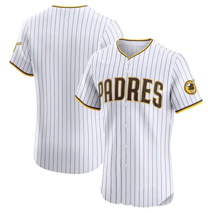 San Diego Padres Home Elite Jersey - White Stitched Baseball Jersey baseball jersey product view 1