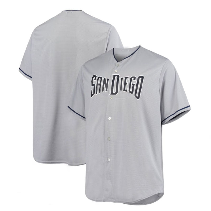 San Diego Padres Majestic Road Official Cool Base Jersey - Gray Baseball Jerseys baseball jersey product view 1