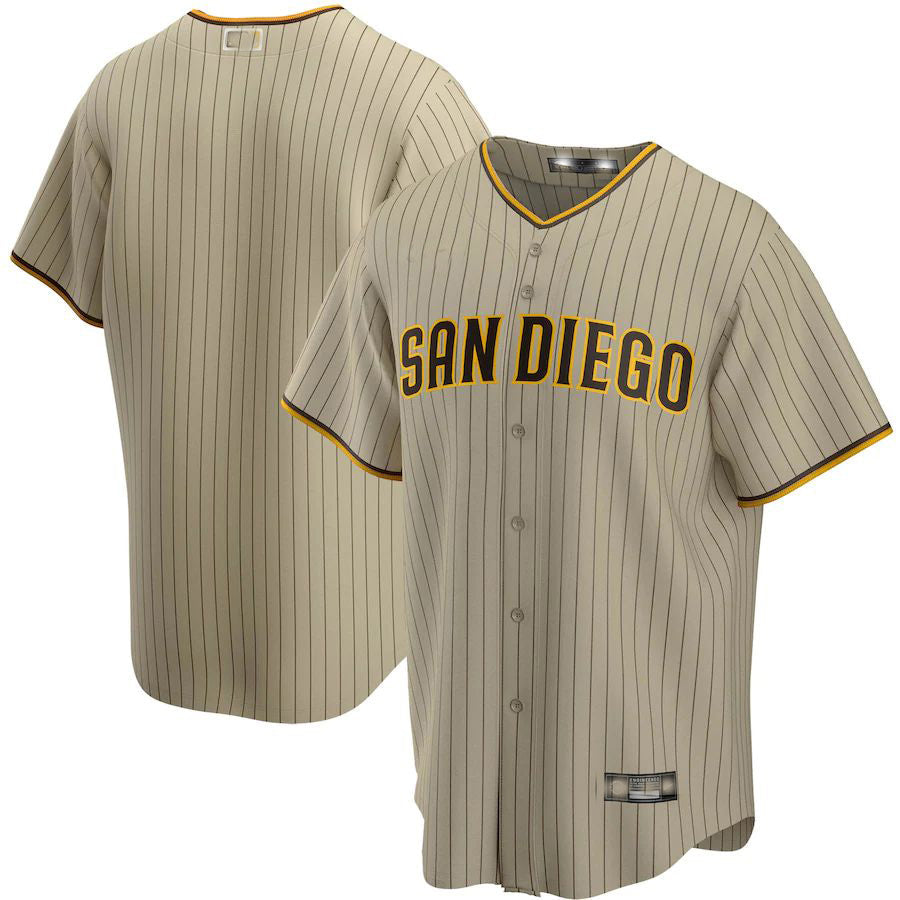 San Diego Padres Tan Alternate Replica Team Jersey Baseball Jerseys baseball jersey product view 1