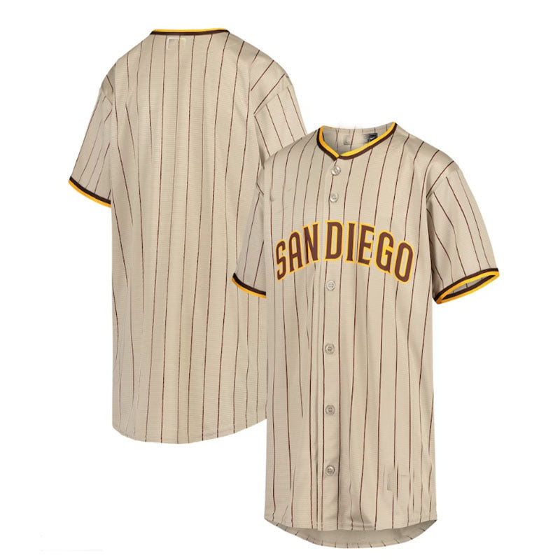 San Diego Padres Alternate Replica Team Jersey - Sand Brown Baseball Jerseys baseball jersey product view 1