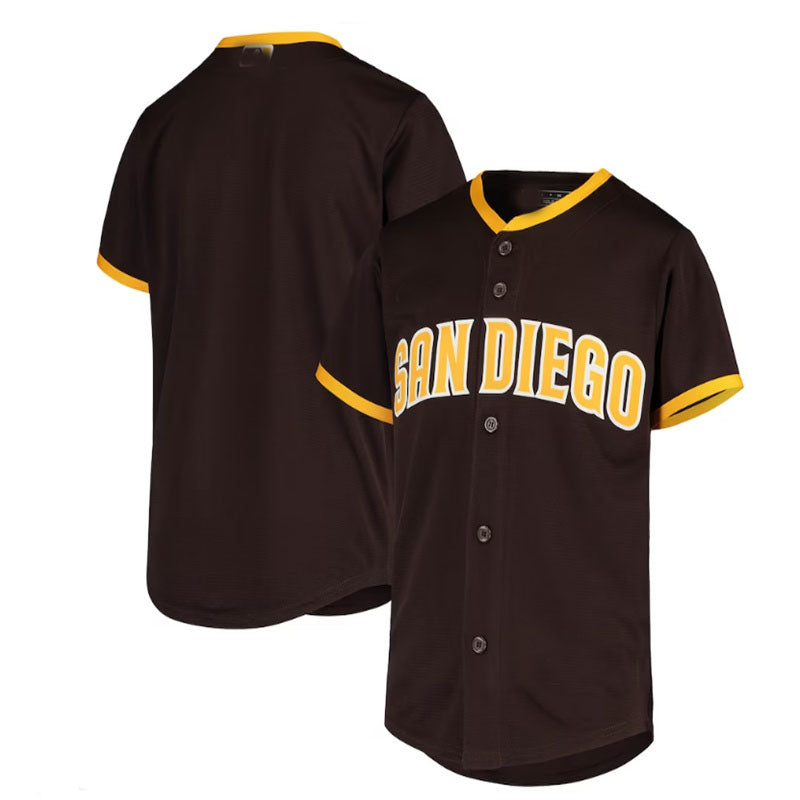 San Diego Padres Road Replica Team Jersey - Brown Baseball Jerseys baseball jersey product view 1