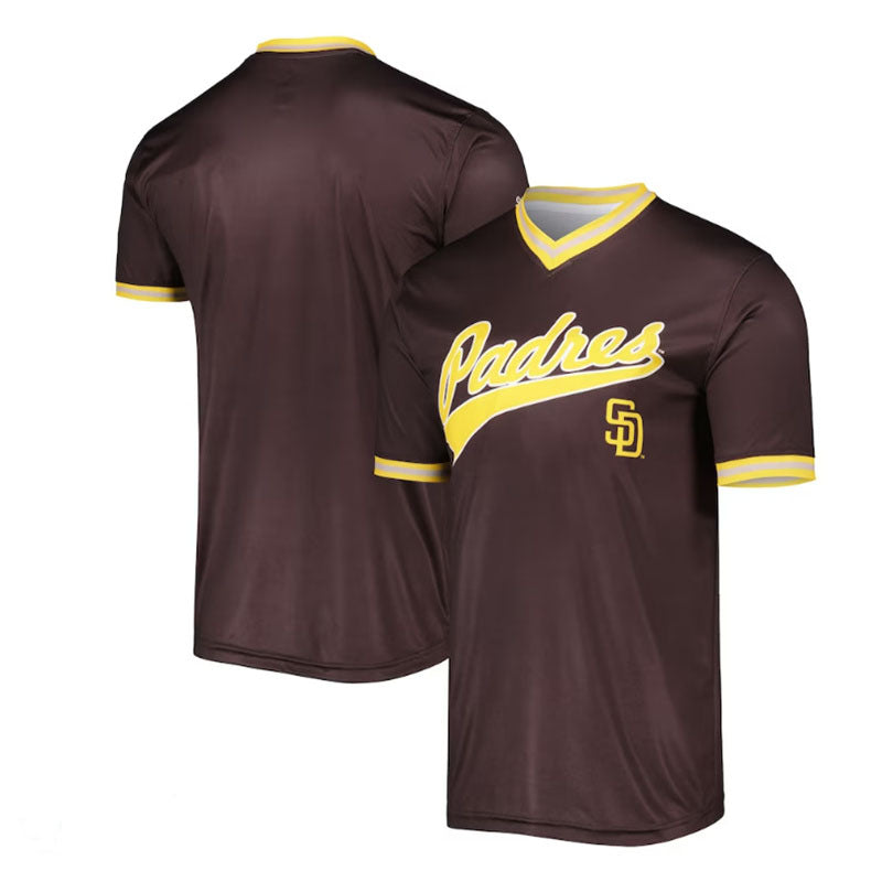 San Diego Padres Stitches Cooperstown Collection Team Jersey - Brown Baseball Jerseys baseball jersey product view 1