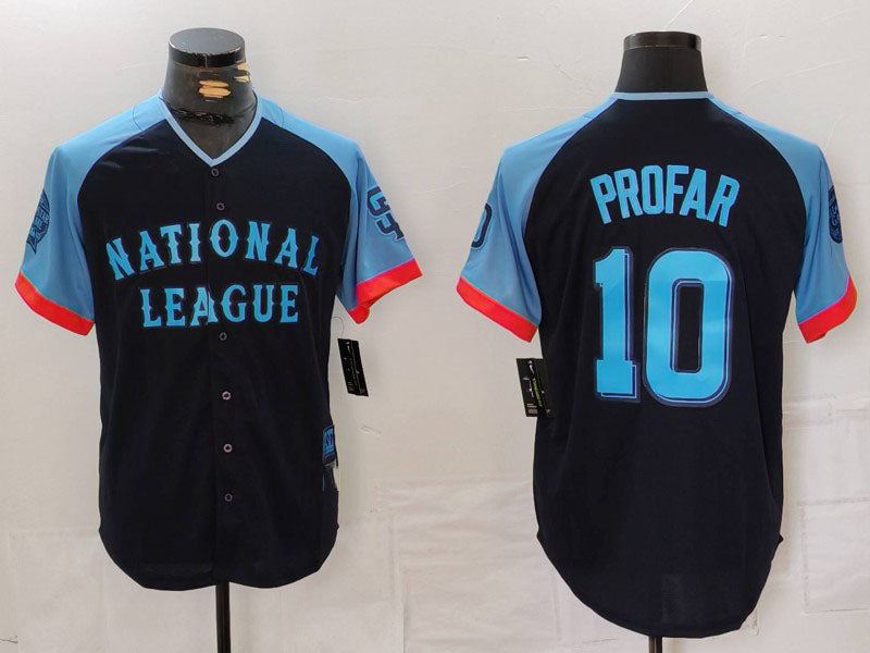 San Diego Padres #10 Jurickson Profar Navy 2024 All Star Limited Stitched Baseball Jersey baseball jersey product view 1