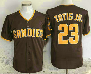 San Diego Padres #23 Fernando Tatis Jr Brown Limited Stitched Baseball Jersey baseball jersey product view 1