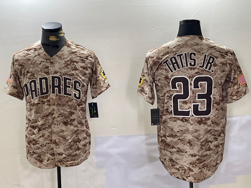 San Diego Padres #23 Fernando Tatis Jr Camo Stitched Cool Base Stitched Baseball Jersey baseball jersey product view 1