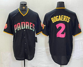 San Diego Padres #2 Xander Bogaerts Black Fashion Baseball Jersey baseball jersey product view 1