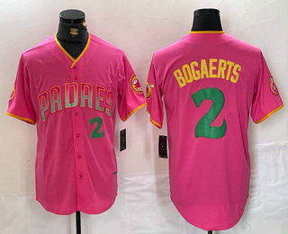San Diego Padres #2 Xander Bogaerts Pink Player Number Fashion Baseball Jersey baseball jersey product view 1