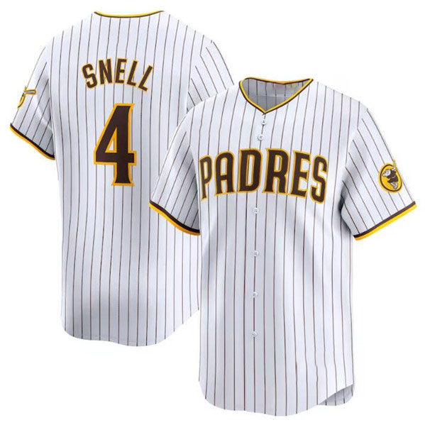 San Diego Padres #4 Blake Snell White 2024 Home Limited Baseball Stitched Jersey baseball jersey product view 1