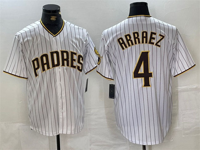San Diego Padres #4 Luis Arraez White Cool Base Stitched Baseball Jersey baseball jersey product view 1