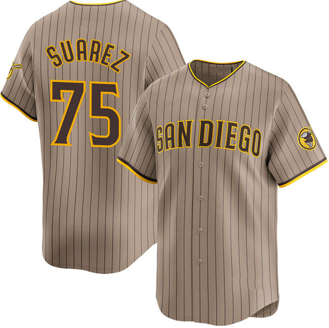San Diego Padres #75 Robert Suarez Tan 2024 Alternate Limited Stitched Baseball Jersey baseball jersey product view 1