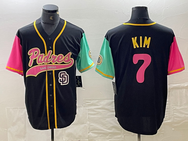 San Diego Padres #7 Ha Seong Kim Black NEW 2023 City Connect Cool Base Stitched Jersey Baseball Jersey baseball jersey product view 1