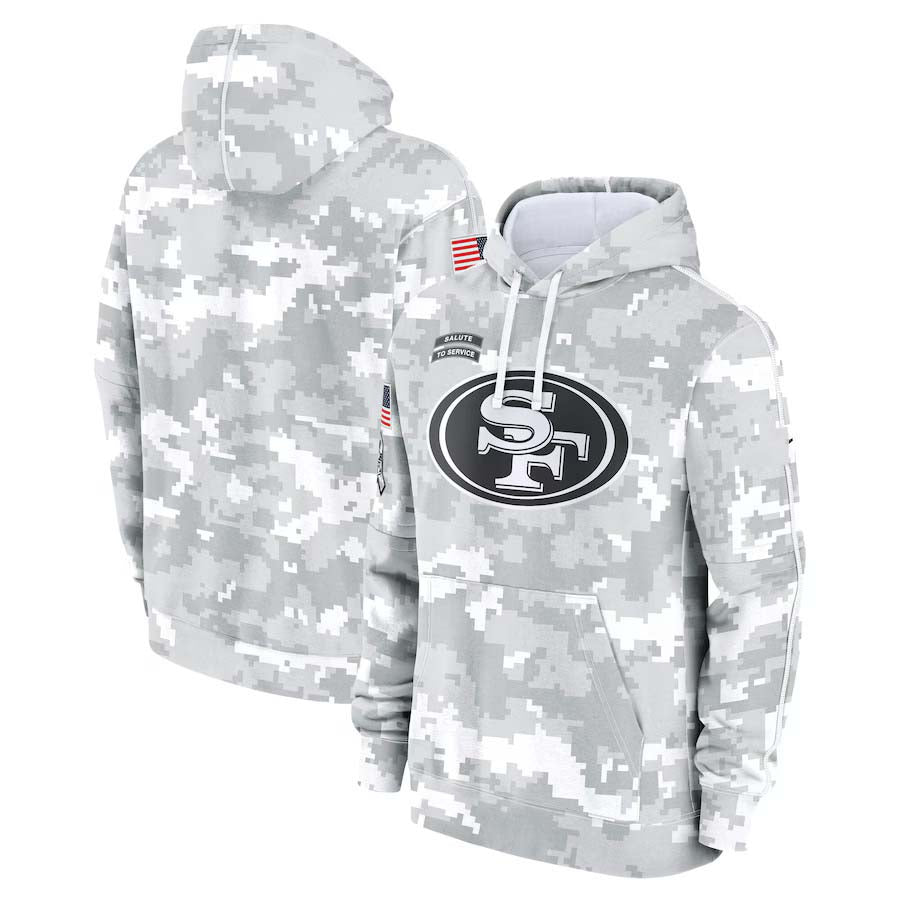 SF.49ers Salute To Service Club Pullover Hoodie Birthday gifts Player Jersey Stitched American Football Jerseys football jersey product view 1