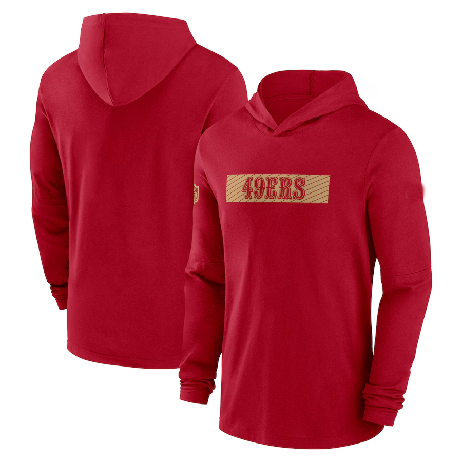 SF.49ers Salute To Service Club Pullover Hoodie Player Jersey Stitched American Football Jerseys football jersey product view 1