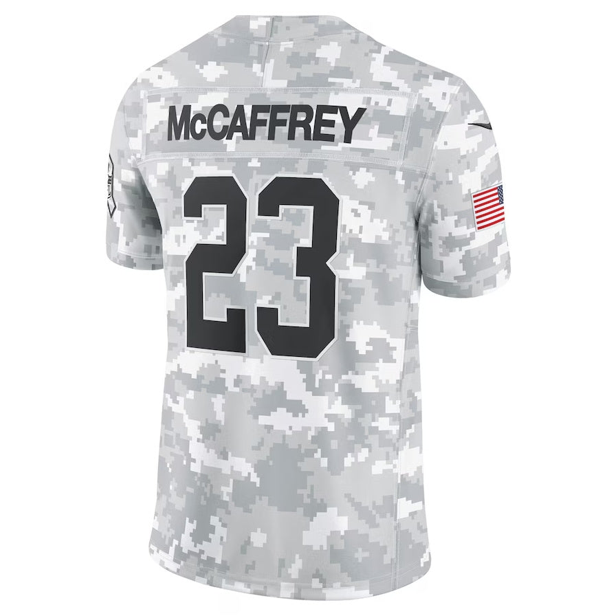 SF.49ers #23 Christian McCaffrey Player Arctic Camo Salute to Service Limited Stitched American Football Jerseys football jersey product view 1