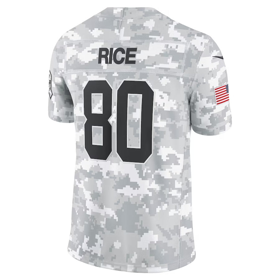 SF.49ers #80 Jerry Rice Player Arctic Camo Salute to Service Limited Stitched American Football Jerseys football jersey product view 1