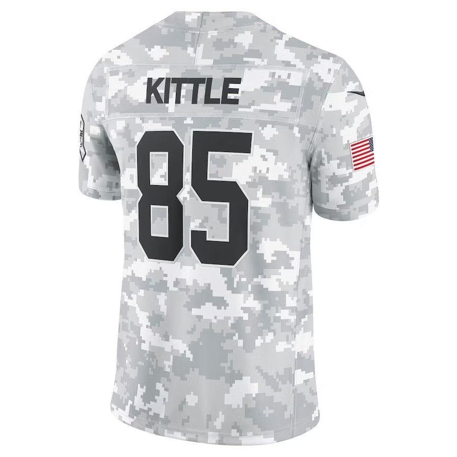 SF.49ers #85 George Kittle Player Arctic Camo Salute to Service Limited Stitched American Football Jerseys football jersey product view 1