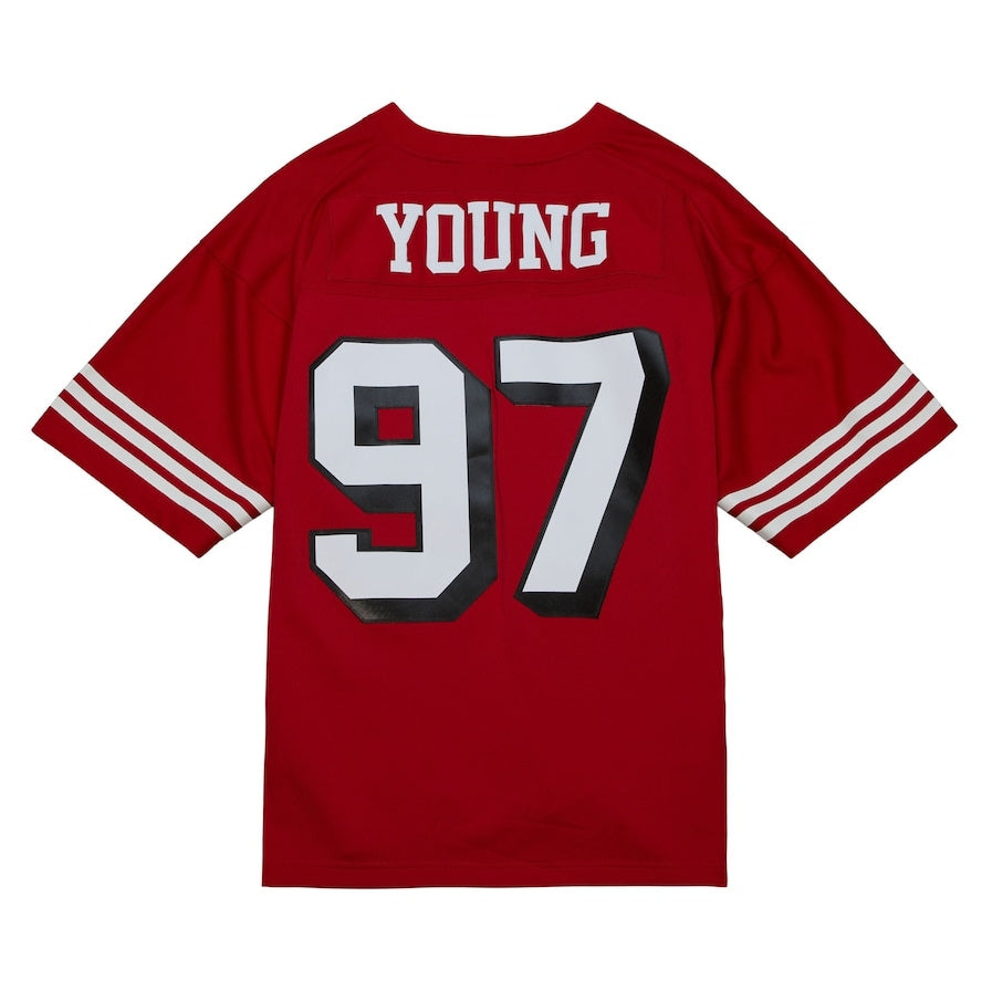 SF.49ers #97 Bryant Young Legacy Replica Player Jersey - Scarlet Stitched American Football Jerseys football jersey product view 1