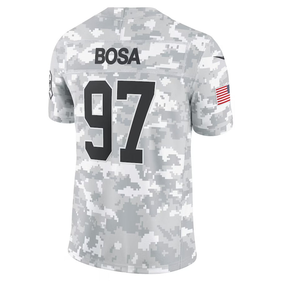 SF.49ers #97 Nick Bosa Player Arctic Camo Salute to Service Limited Stitched American Football Jerseys football jersey product view 1