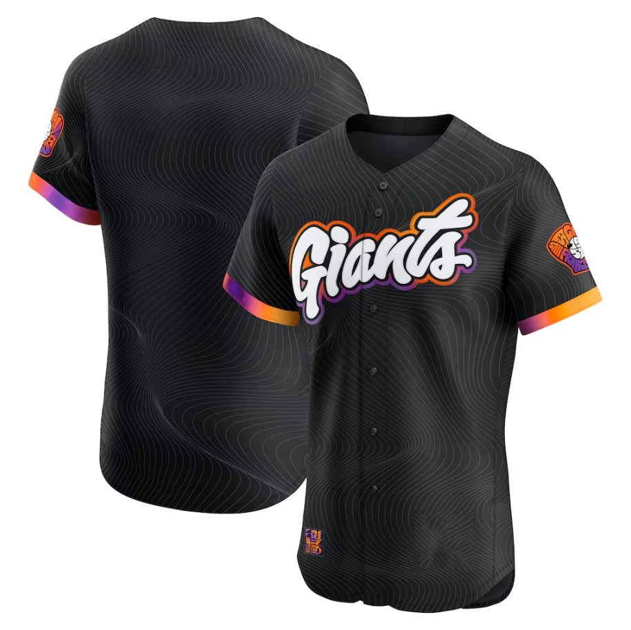 San Francisco Giants Anthracite 2025 City Connect Elite Baseball Jersey baseball jersey product view 1