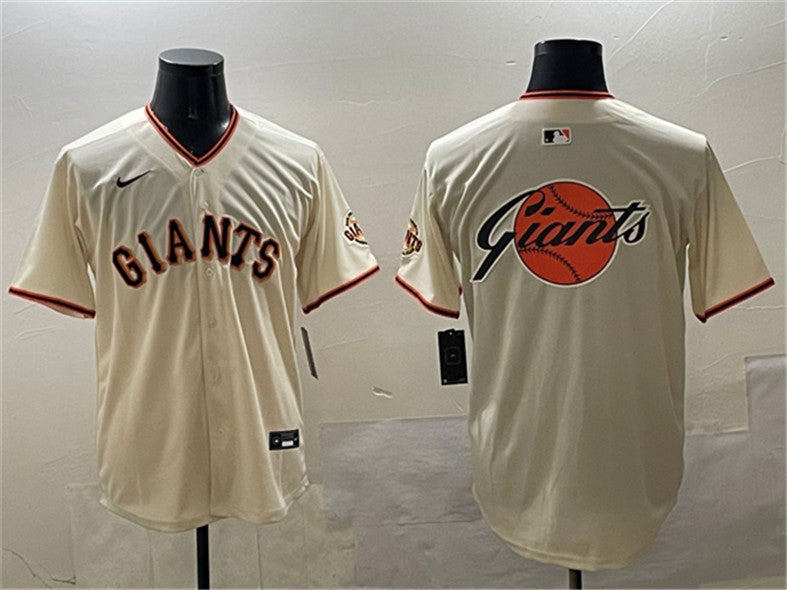 San Francisco Giants Cream Team Big Logo Limited Stitched Baseball Jersey baseball jersey product view 1