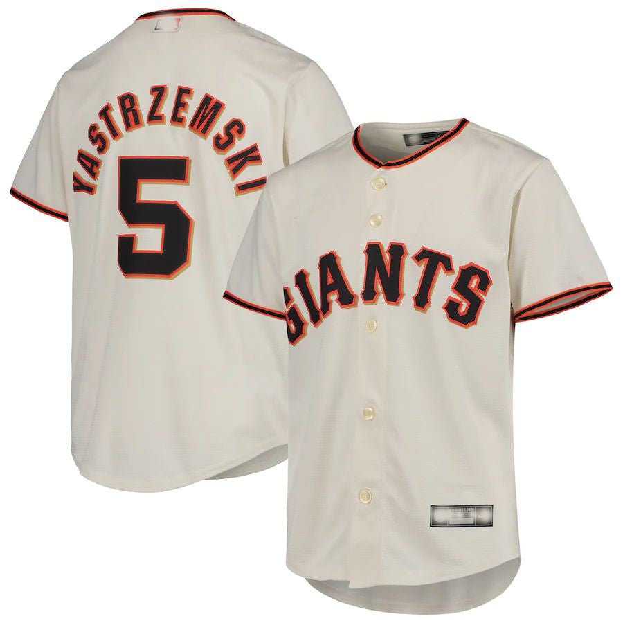 San Francisco Giants #5 Mike Yastrzemski Cream Home Replica Player Jersey Baseball Jerseys baseball jersey product view 1