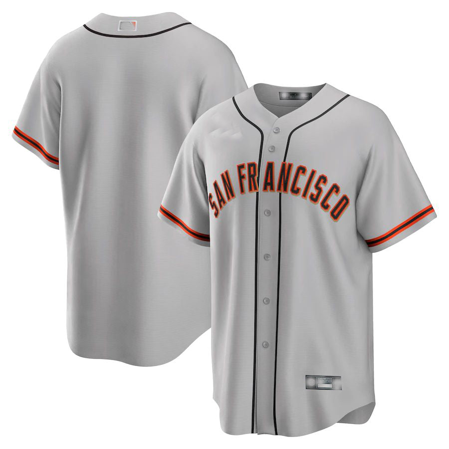 San Francisco Giants Gray Road Replica Team Jersey Baseball Jerseys baseball jersey product view 1