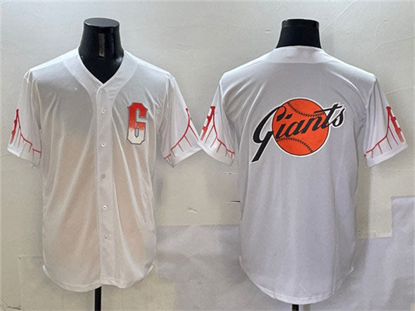 San Francisco Giants Team Big Logo White City Connect Cool Base Stitched Baseball Jersey baseball jersey product view 1