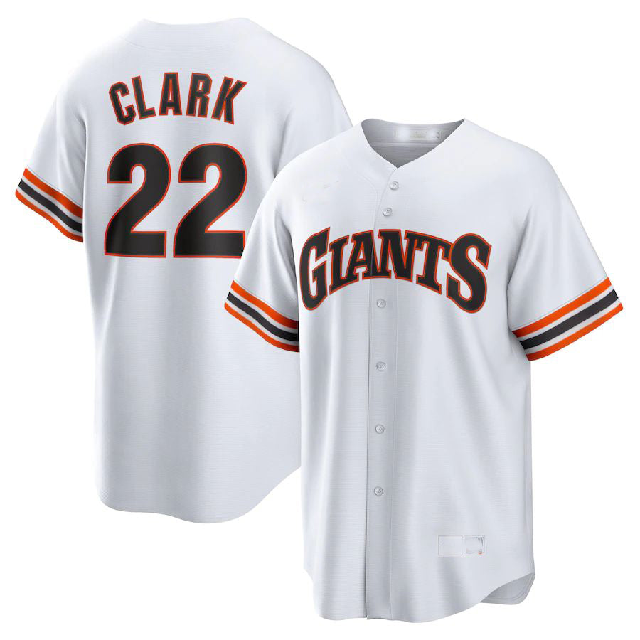 San Francisco Giants #22 Will Clark White Home Cooperstown Collection Player Jersey Baseball Jerseys baseball jersey product view 1